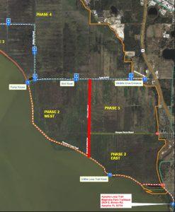 map detailing road closure at Lake Apopka North Shore