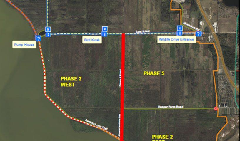 map detailing road closure at Lake Apopka North Shore