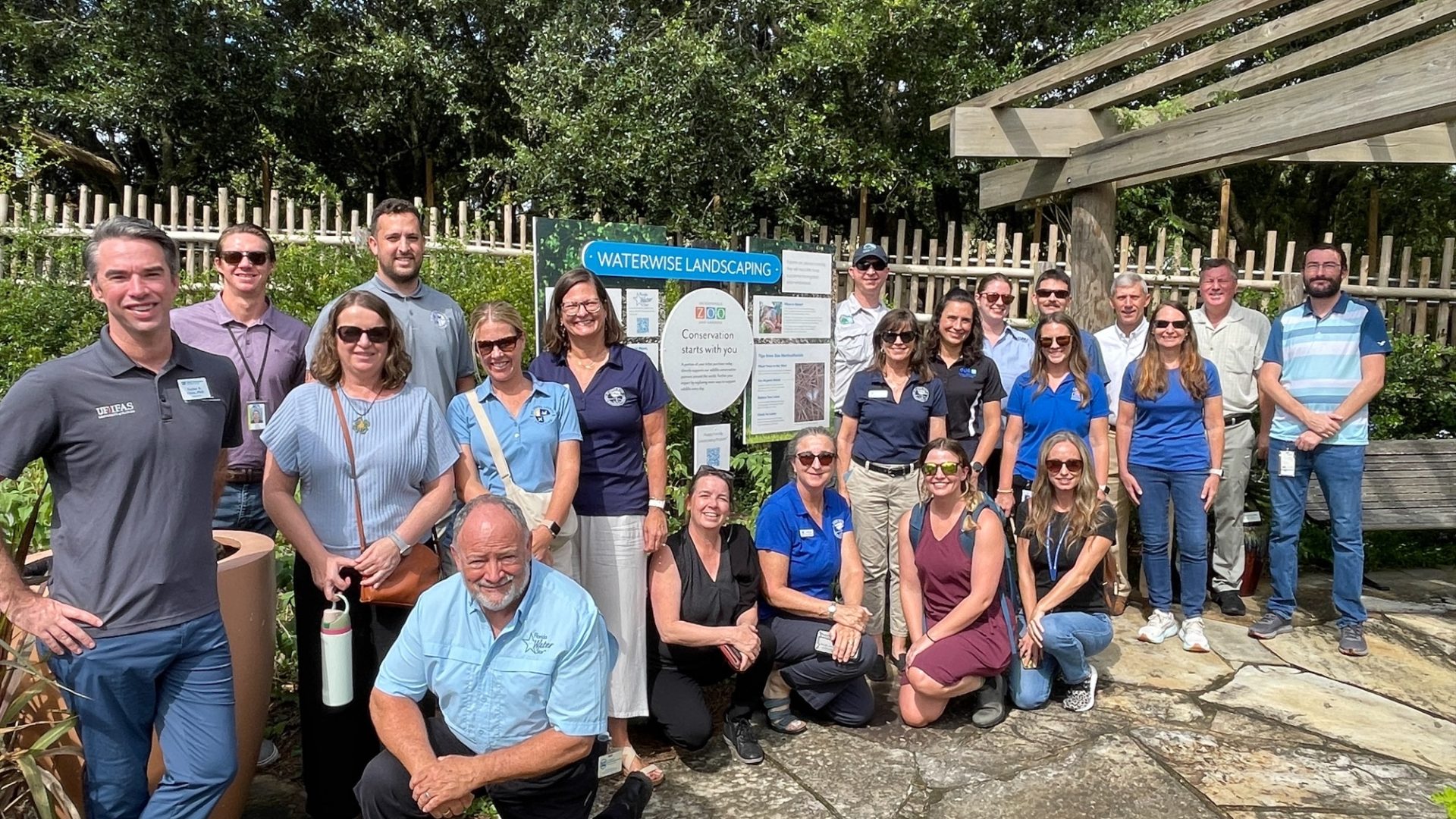 Water Conservation sign at Jacksonville Zoo Photo of Water Conservation teams at the zoo