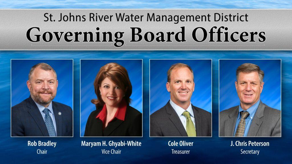 Governing Board Officers, Rob Bradley, Maryam Ghyabi-White, Cole Oliver, and Chris Peterson