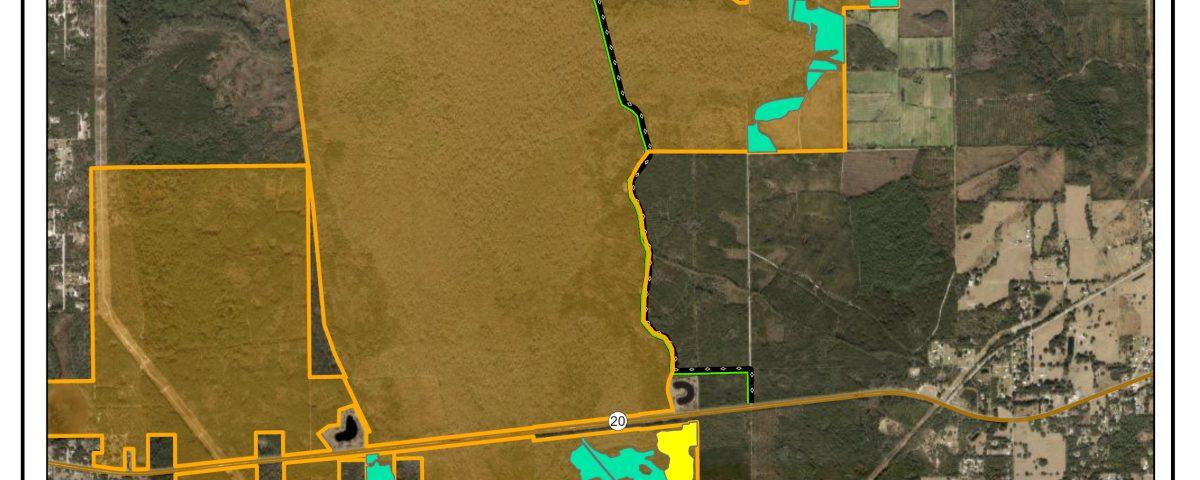 Property map showing work area