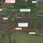 Map showing road closure and detour