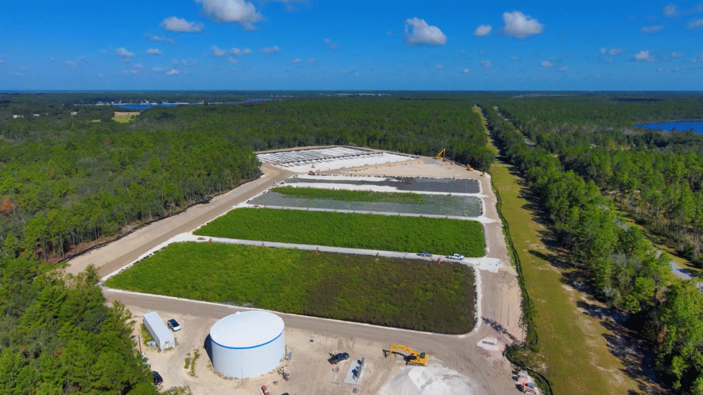 aerial image of the black creek project cells