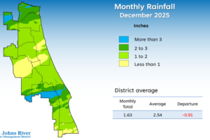 Rainfall map for December 2025