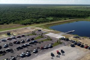 Fellsmere-Closure aerial view of the boat ramp area at Fellsmere Water Management Area