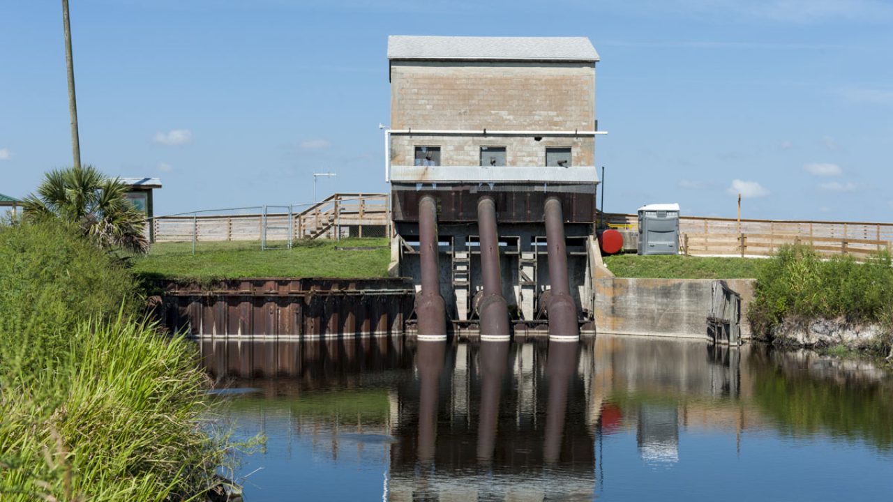 Historic pumphouse at Lake Apopka North Shore