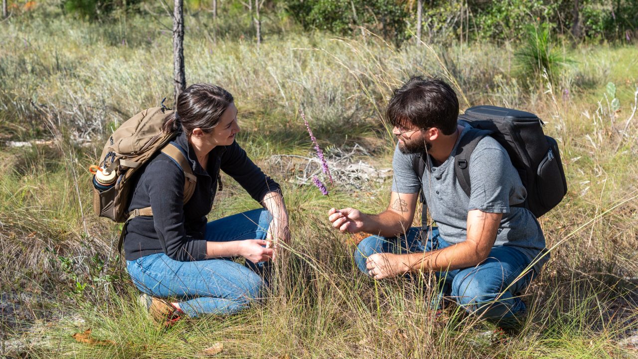 Hiking on District lands - Pelicer Creek Conservation Area - Cameron Allen and Libby Allen