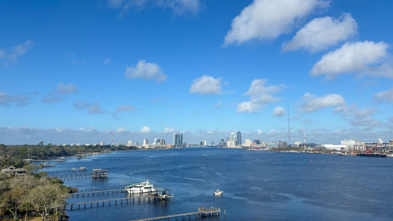 St. Johns River flowing through downtown Jacksonville