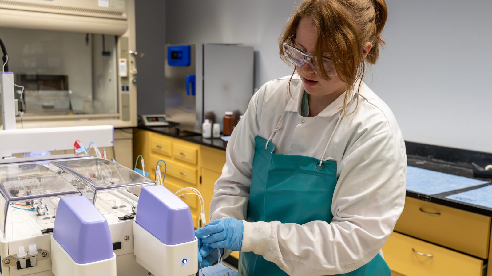 Rebekah Ramey working in the District's Laboratory